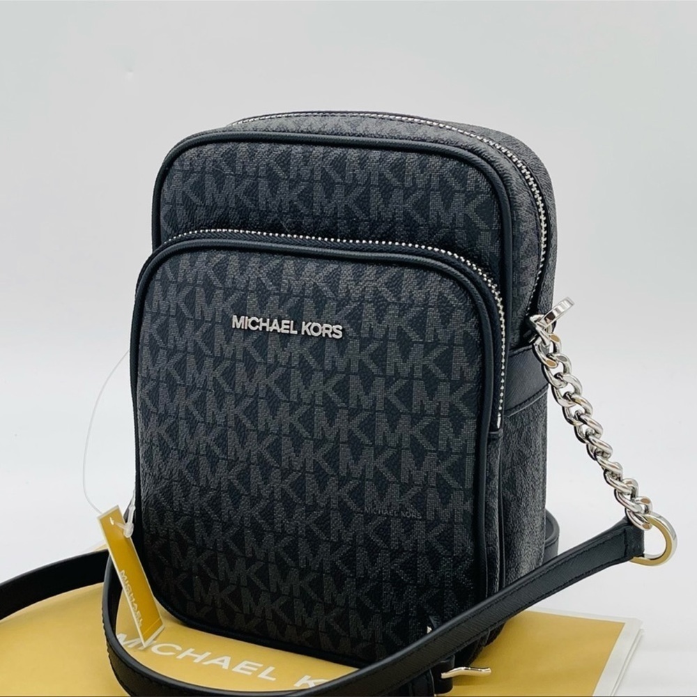 Michael Kors Medium NS Chain Xbody Bag Black - Picture 2 of 10